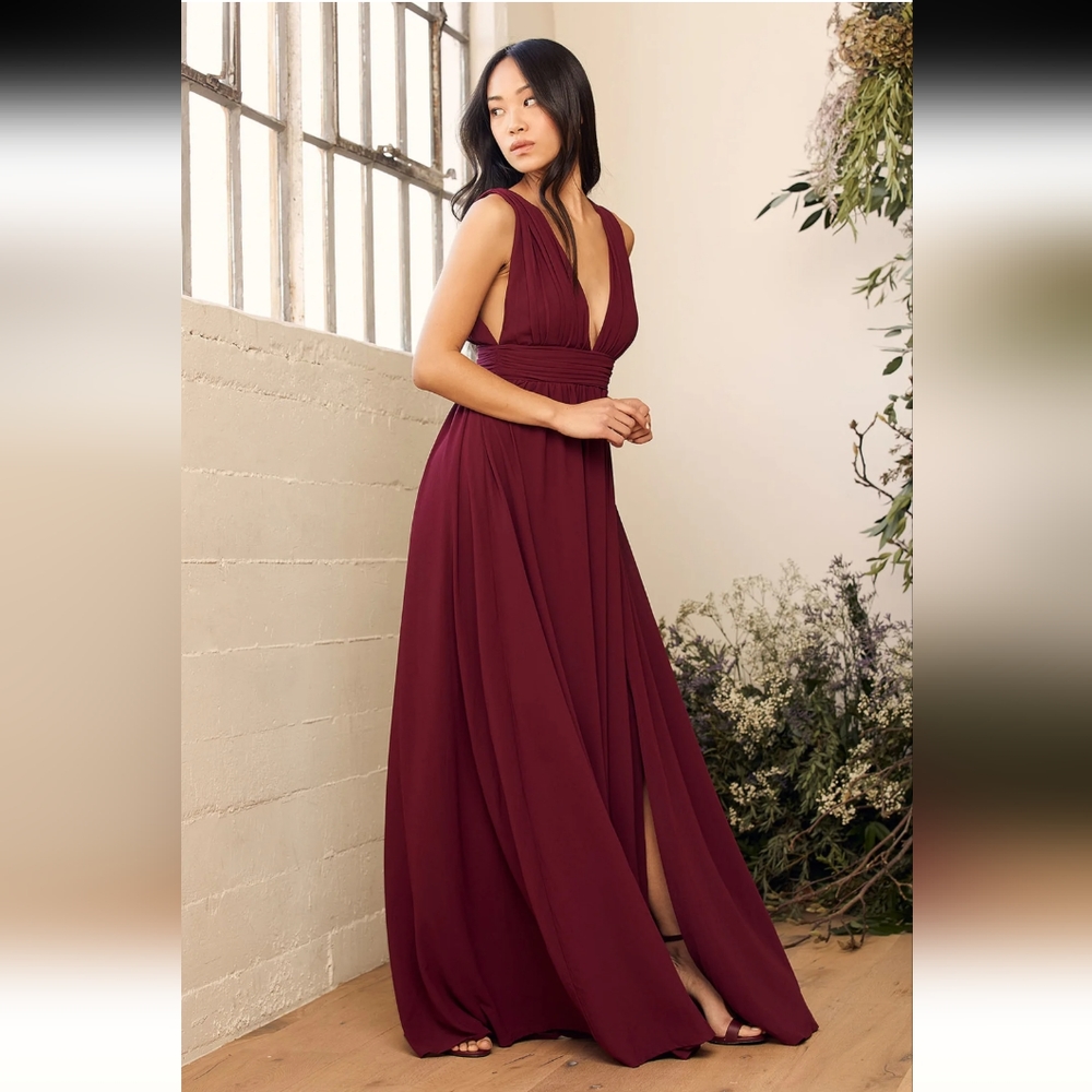Lulu's Heavenly Hues Burgundy dress